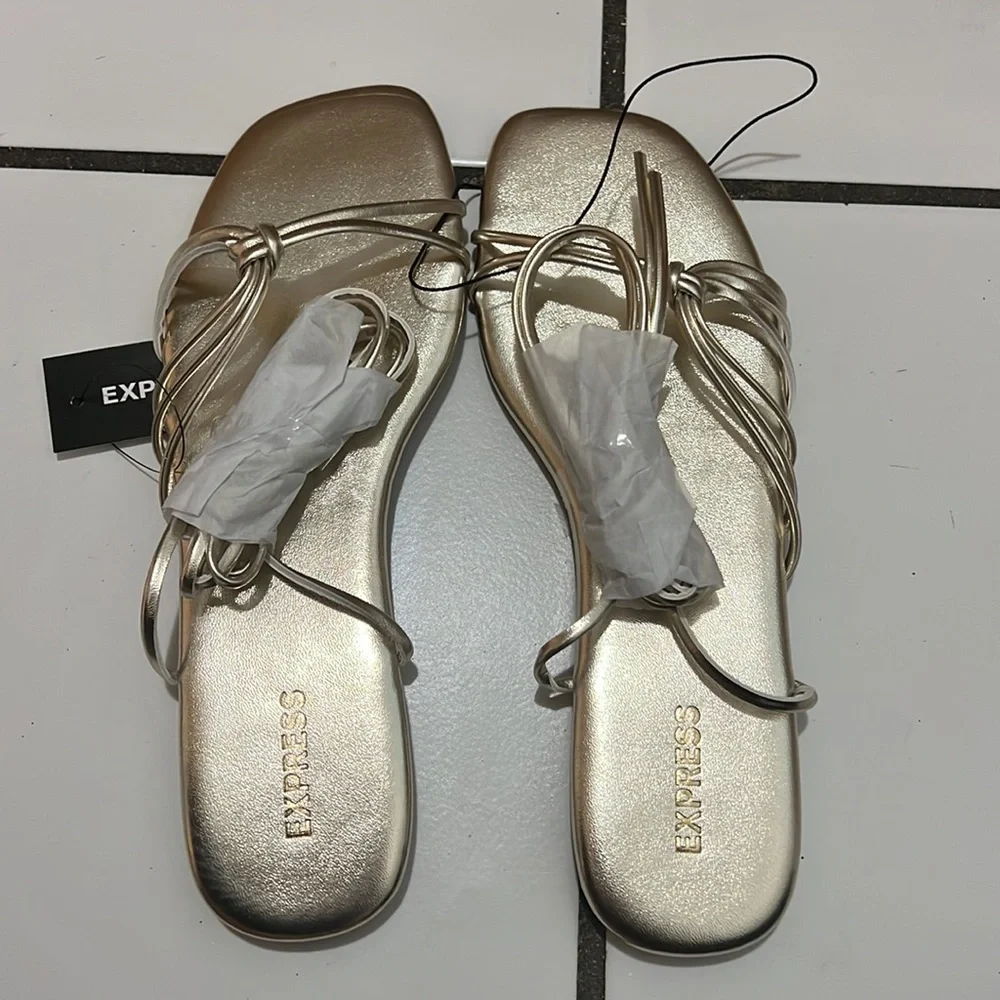 Express Strappy Tie-Up Sandals - Picture 4 of 6